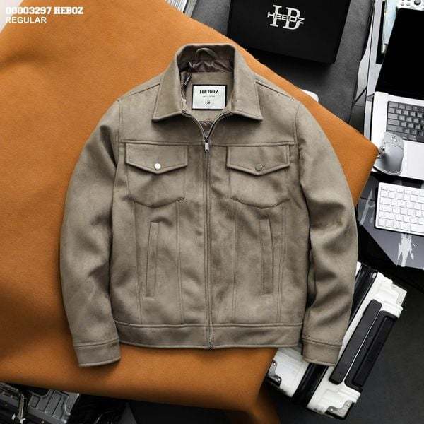 Áo khoác HEBOZ suede regular tại Hến Store
