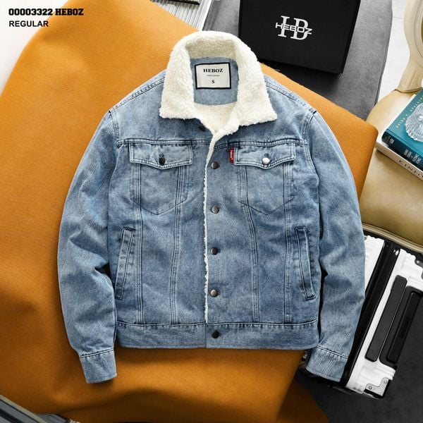 Áo khoác Heboz sherpa denim 2M - 00003322